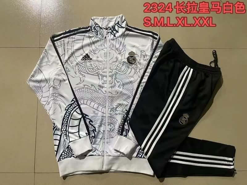 AAA Quality Real Madrid 23/24 White Soccer Tracksuit 08