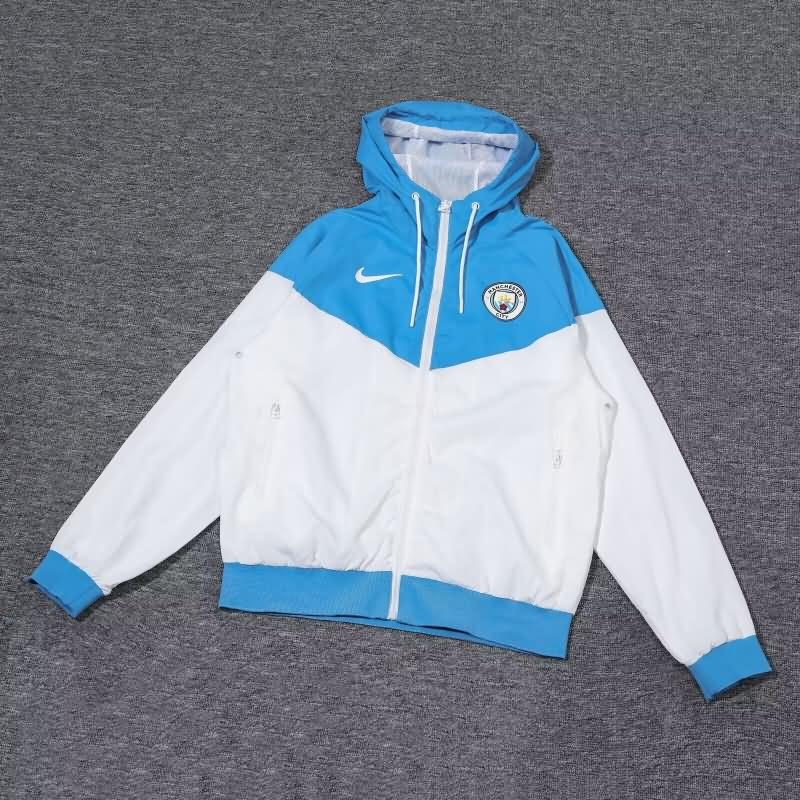 AAA Quality Manchester City 23/24 White Soccer Windbreaker 02