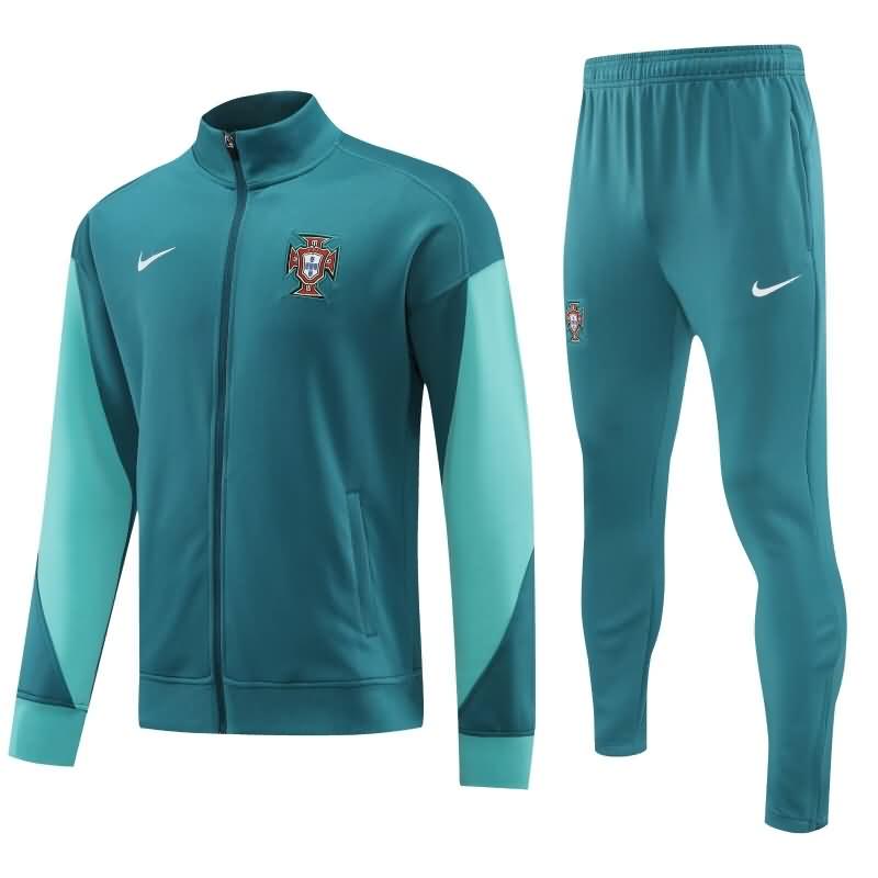AAA Quality Portugal 2024 Green Soccer Tracksuit 02