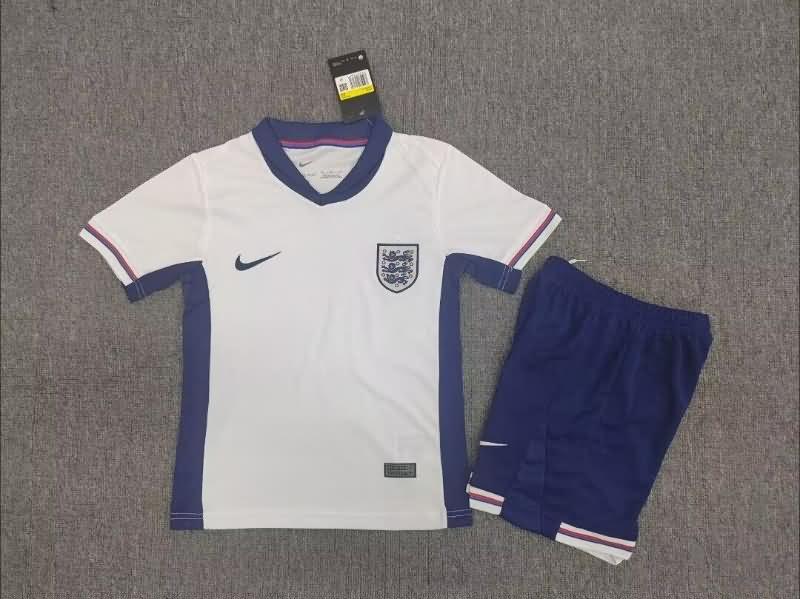 Kids England 2024 Home Soccer Jersey And Shorts