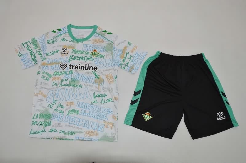 Kids Real Betis 25/26 Training Soccer Jersey And Shorts Kids Real Betis 25/26 Training Soccer Jersey And Shorts