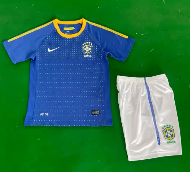 Kids Brazil 2010 Away Soccer Jersey And Shorts Kids Brazil 2010 Away Soccer Jersey And Shorts