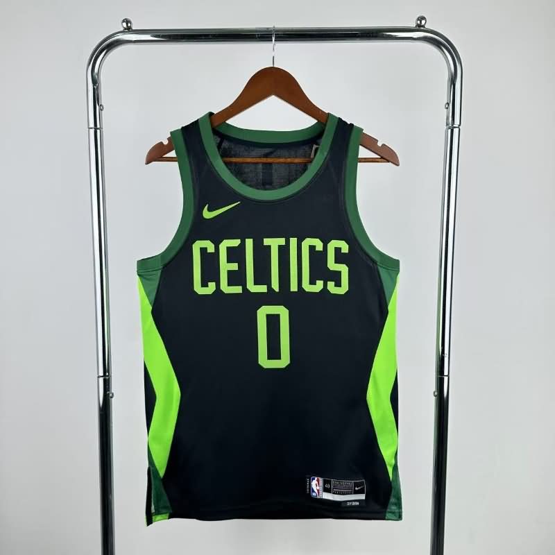 Boston Celtics 24/25 Black City Basketball Jersey (Hot Press)