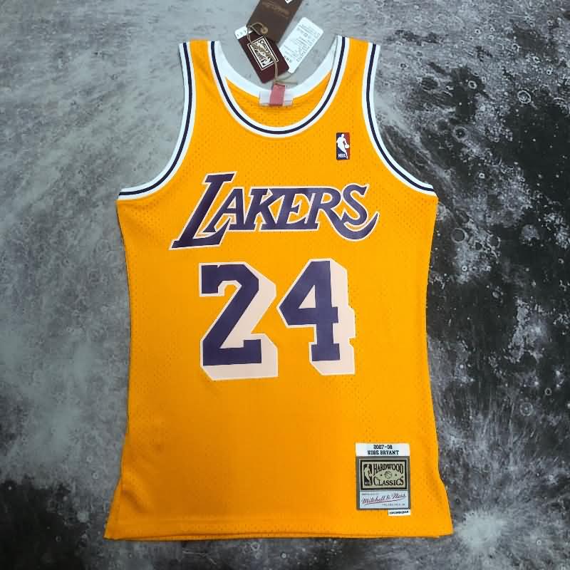 Los Angeles Lakers Yellow Classics Basketball Jersey 02 (Hot Press)
