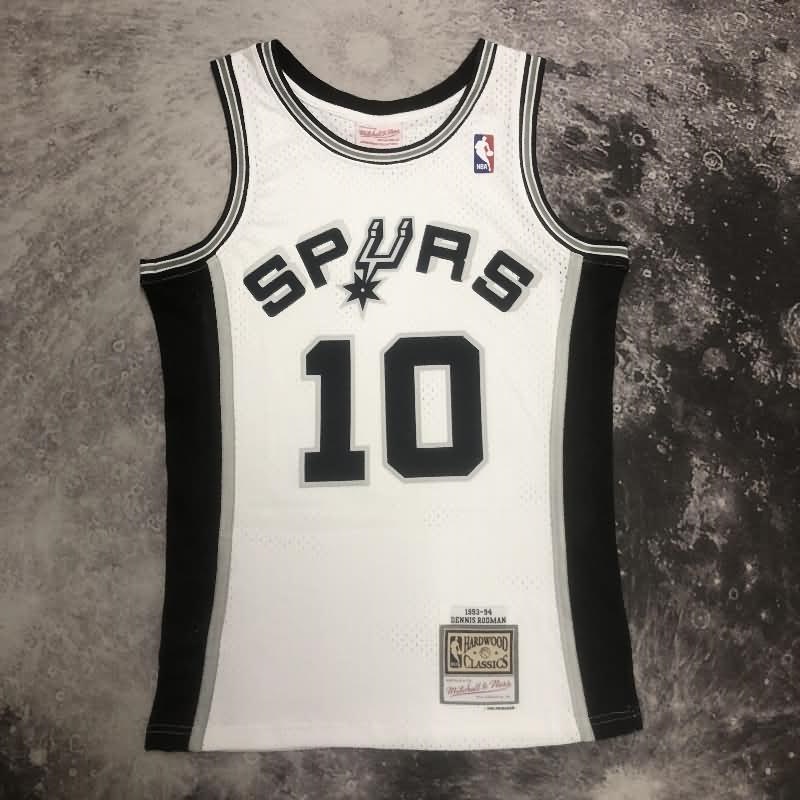 San Antonio Spurs 1993/94 White Classics Basketball Jersey (Hot Press)
