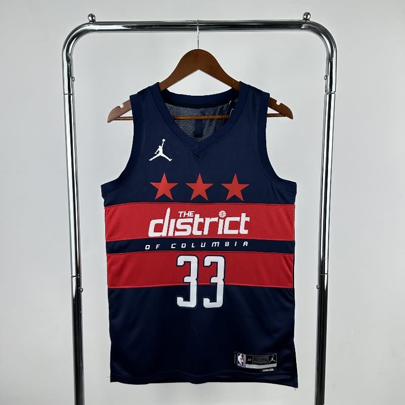 Washington Wizards 24/25 Dark Blue AJ Basketball Jersey (Hot Press)