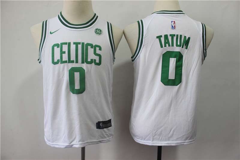 Boston Celtics White TATUM #0 Young NBA Jersey (Stitched)