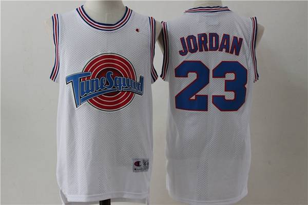 Movie Space Jam White #23 JORDAN Basketball Jersey (Stitched)