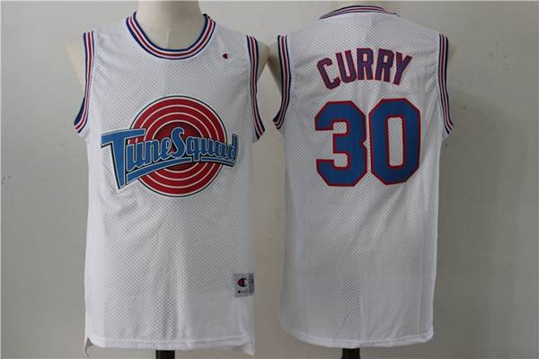 Movie Space Jam White #30 CURRY Basketball Jersey (Stitched)