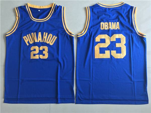 Movie Blue #23 OBAMA Basketball Jersey (Stitched)