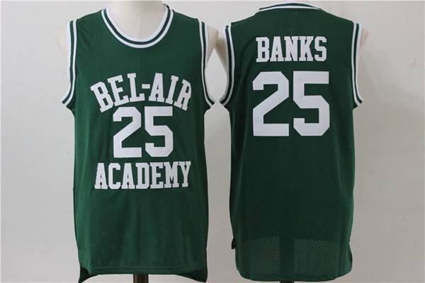 Movie Green #25 BANKS Basketball Jersey (Stitched)