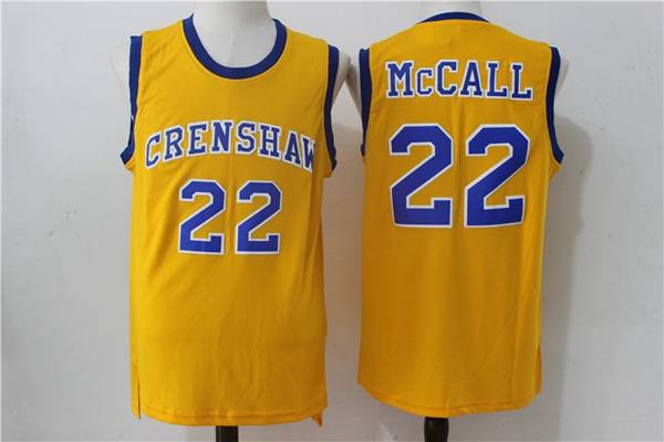 Movie Yellow #22 McCALL Basketball Jersey (Stitched)
