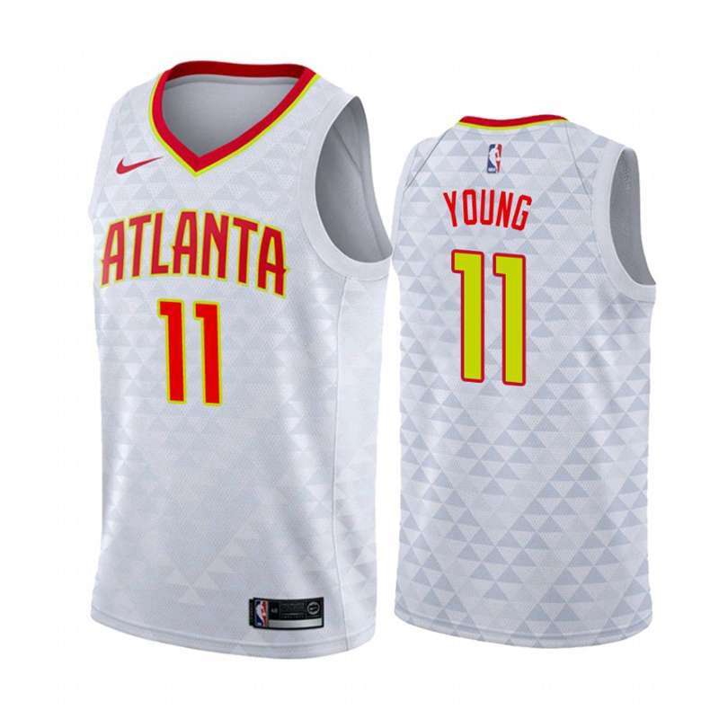 Atlanta Hawks White #11 YOUNG Basketball Jersey (Stitched)