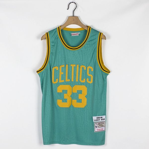 1985/86 Boston Celtics Green #33 BIRD Classics Basketball Jersey (Stitched) 02