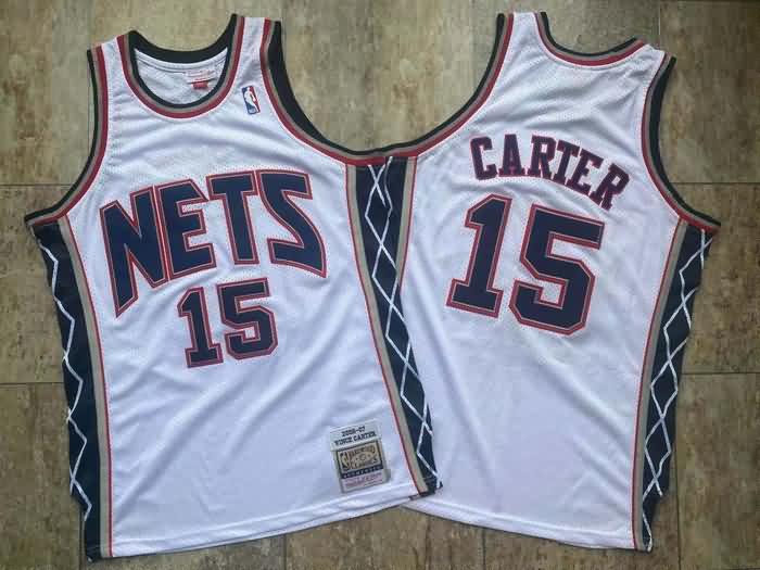 Brooklyn Nets 2006/07 White #15 CARTER Classics Basketball Jersey (Closely Stitched)