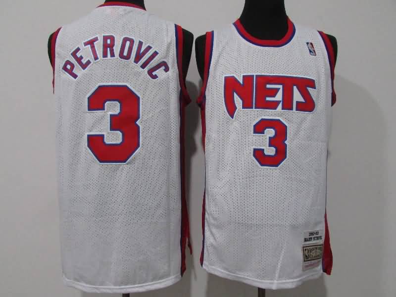Brooklyn Nets 1992/93 White #3 PETROVIC Classics Basketball Jersey (Stitched)