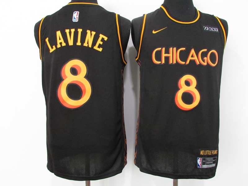Chicago Bulls 20/21 Black #8 LAVINE City Basketball Jersey (Stitched)
