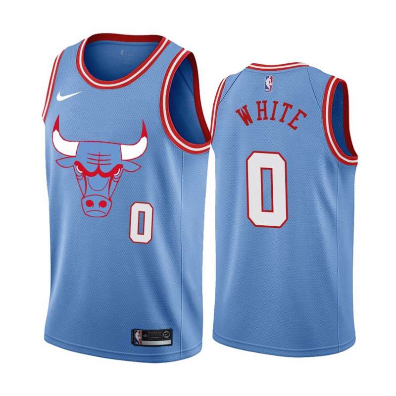 Chicago Bulls 2020 Blue #0 WHITE City Basketball Jersey (Stitched)
