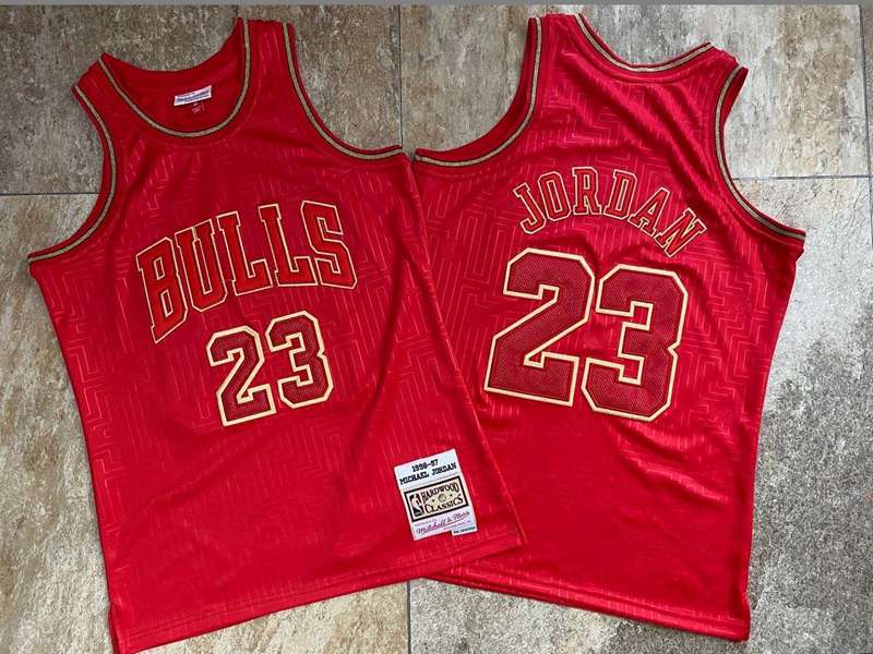 Chicago Bulls 1996/97 Red #23 JORDAN Classics Basketball Jersey (Closely Stitched)