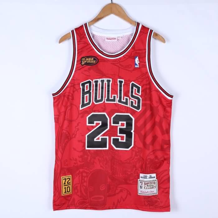 Chicago Bulls 1995/96 Red #23 JORDAN Finals Classics Basketball Jersey (Stitched)