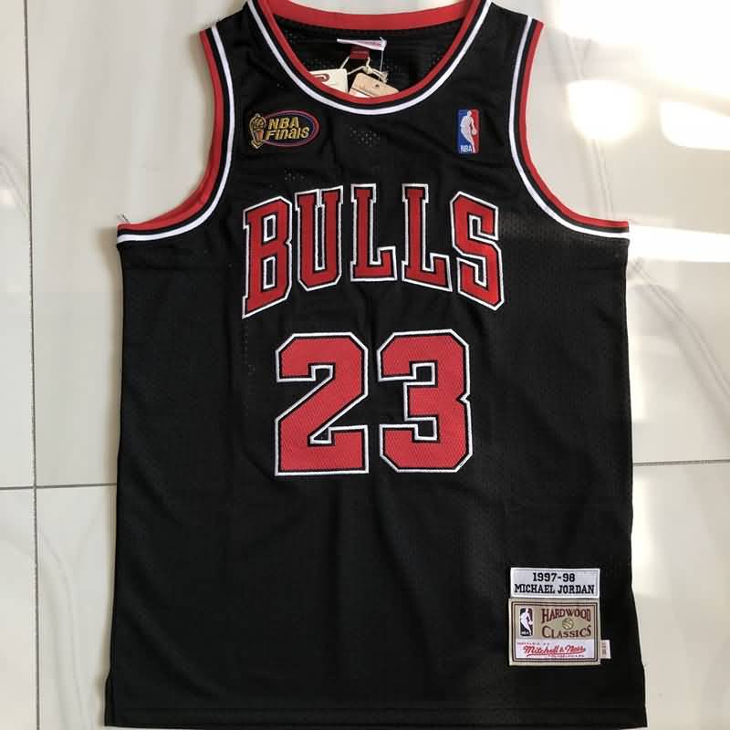 Chicago Bulls 1997/98 Black #23 JORDAN Finals Classics Basketball Jersey 02 (Closely Stitched)