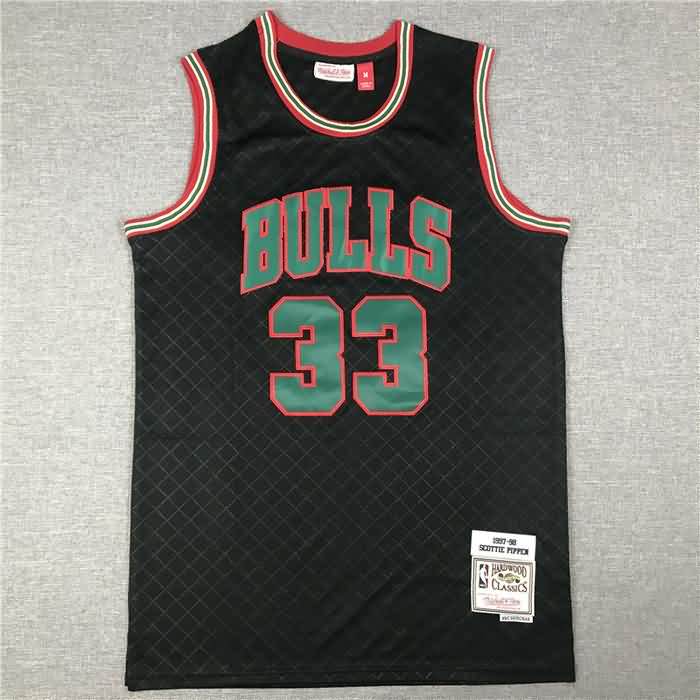 Chicago Bulls 1997/98 Black #33 PIPPEN Classics Basketball Jersey 04 (Stitched)