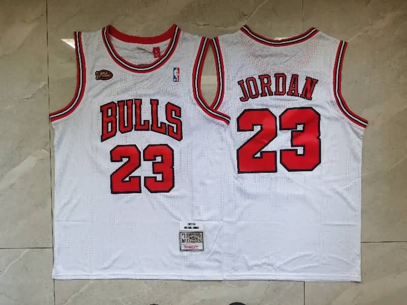 Chicago Bulls 1997/98 White #23 JORDAN Finals Classics Basketball Jersey (Stitched)