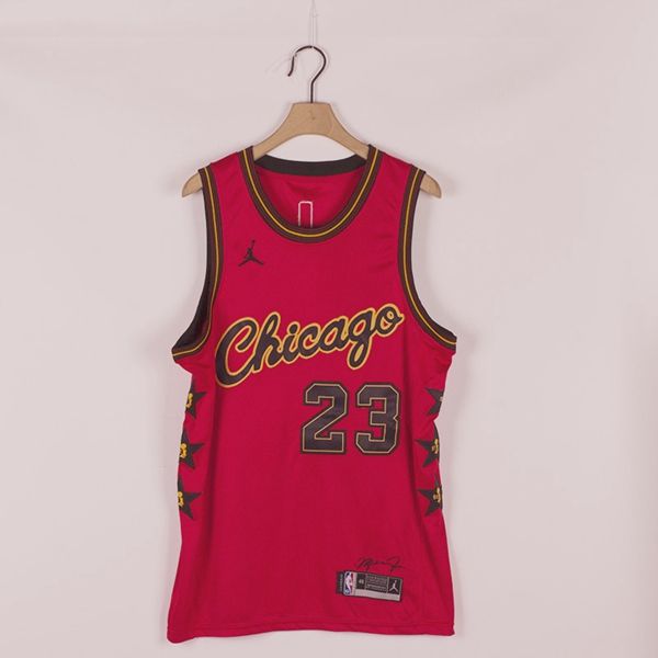 Chicago Bulls Red #23 JORDAN AJ Basketball Jersey (Stitched)