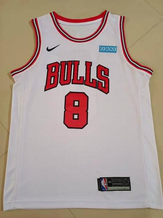 Chicago Bulls White #8 LAVINE Basketball Jersey (Stitched)