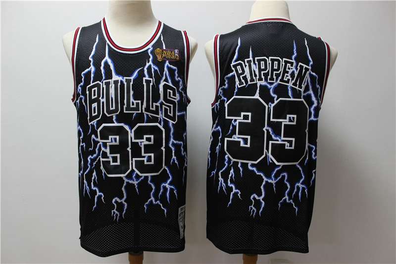 Chicago Bulls Black #33 PIPPEN Classics Basketball Jersey 03 (Stitched)