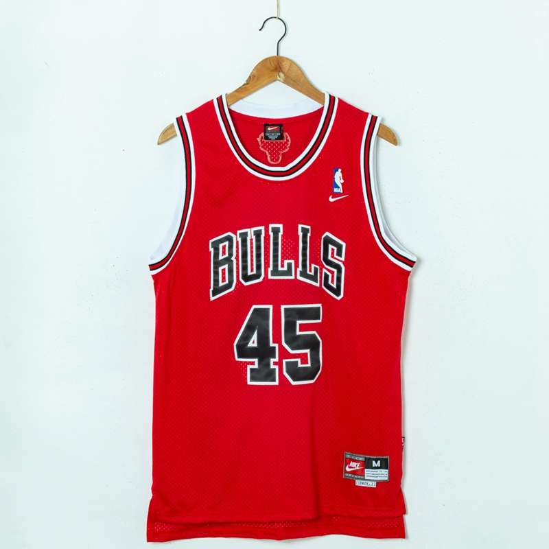 Chicago Bulls Red #45 JORDAN Classics Basketball Jersey (Stitched)
