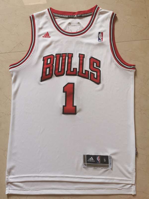 Chicago Bulls White #1 ROSE Classics Basketball Jersey (Stitched)