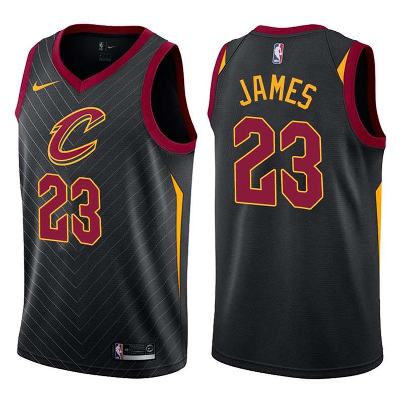 Cleveland Cavaliers Black #23 JAMES Basketball Jersey (Stitched)