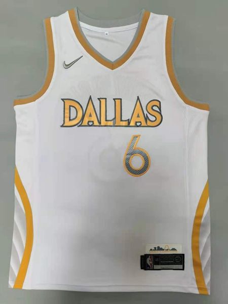 20/21 Dallas Mavericks White #6 PORZINGIS City Basketball Jersey (Stitched)