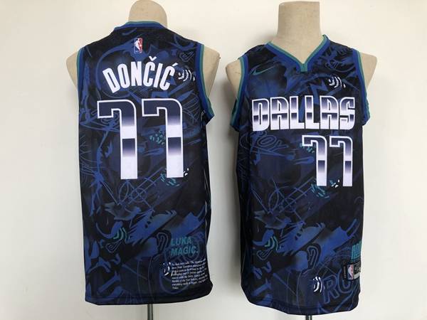 Dallas Mavericks Blue #77 DONCIC Dark MVP Basketball Jersey (Stitched)