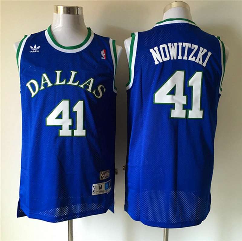 Dallas Mavericks Blue #41 NOWITZKI Classics Basketball Jersey (Stitched)