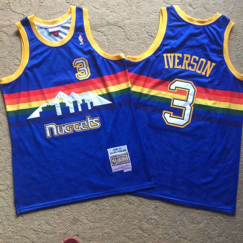 Denver Nuggets 2006/07 Blue #3 IVERSON Classics Basketball Jersey (Closely Stitched)