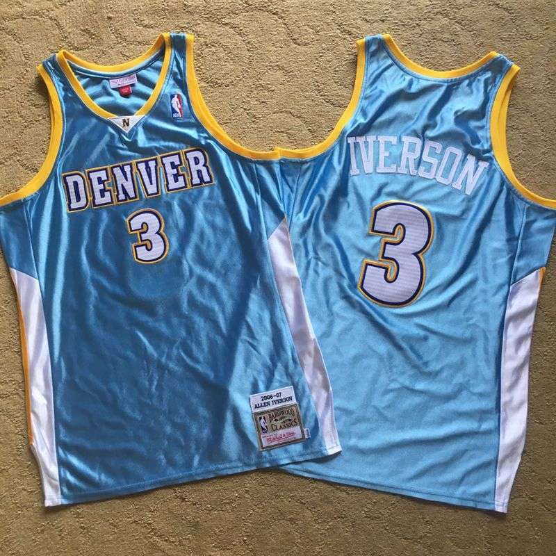 Denver Nuggets 2006/07 Light Blue #3 IVERSON Classics Basketball Jersey (Closely Stitched)