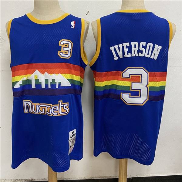 Denver Nuggets 2006/07 Blue #3 IVERSON Classics Basketball Jersey (Stitched)