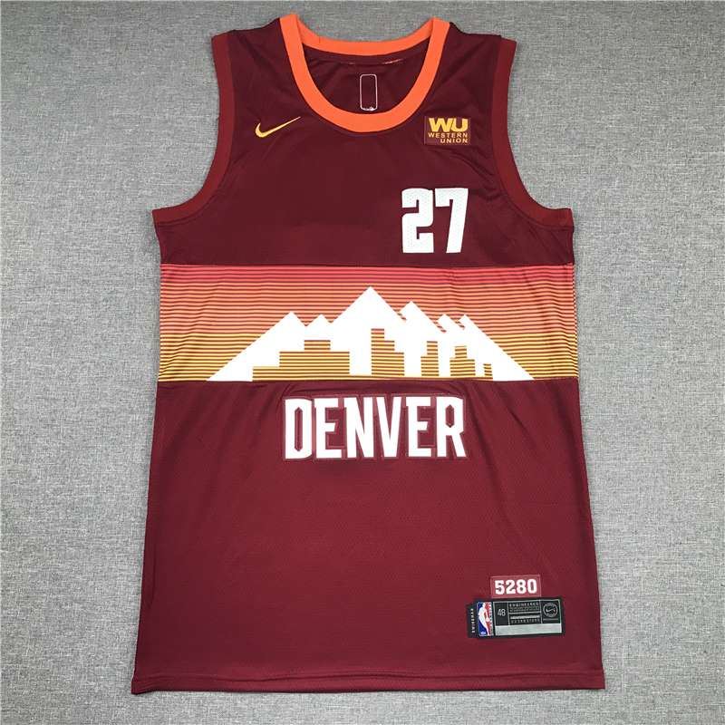 Denver Nuggets 20/21 Red #27 MURRAY City Basketball Jersey (Stitched)