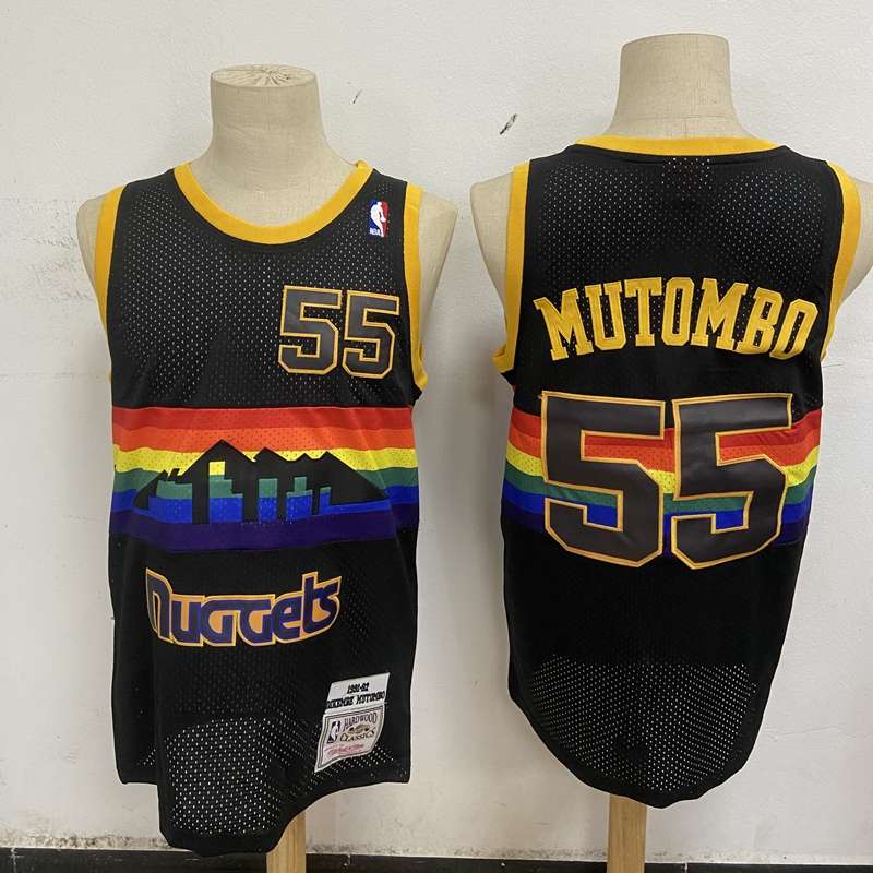 Denver Nuggets 1991/92 Black #55 MUTOMBO Classics Basketball Jersey (Stitched)