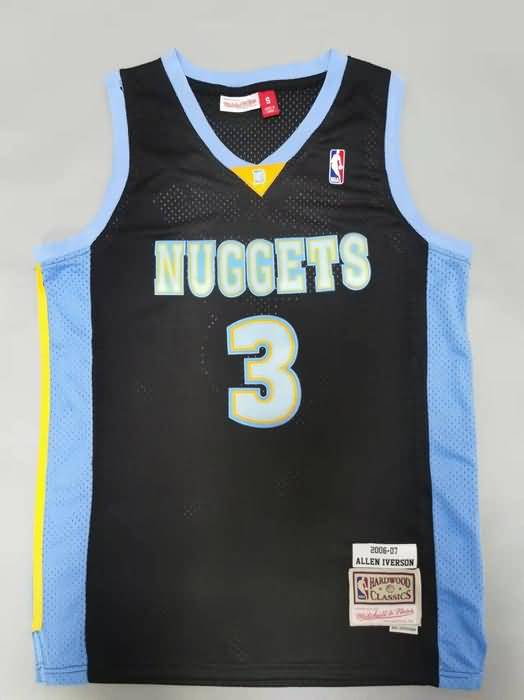 Denver Nuggets 2006/07 Black #3 IVERSON Classics Basketball Jersey 02 (Stitched)