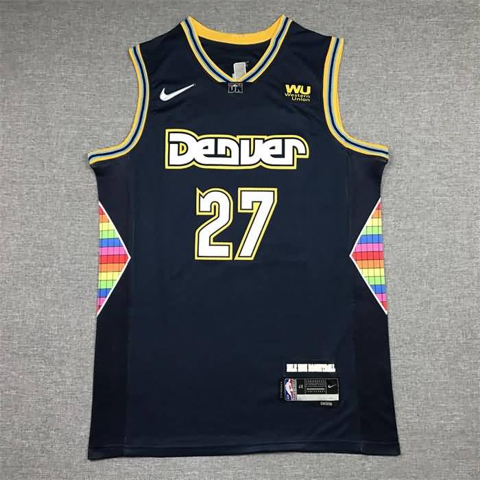 Denver Nuggets 21/22 Dark Blue #27 MURRAY City Basketball Jersey (Stitched)