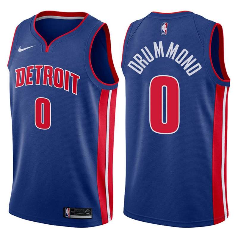 Detroit Pistons 20/21 Blue #0 DRUMMOND Basketball Jersey (Stitched)