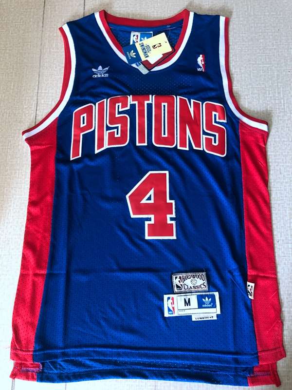 Detroit Pistons Blue #4 DUMARS Classics Basketball Jersey (Stitched)
