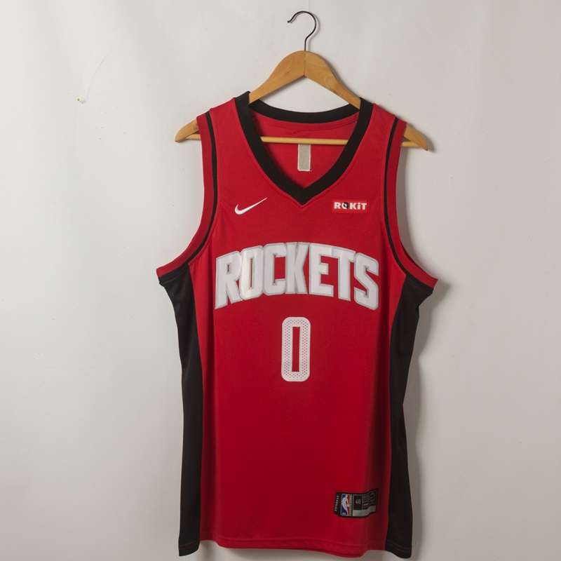Houston Rockets 20/21 Red #0 WESTBROOK Basketball Jersey (Stitched)