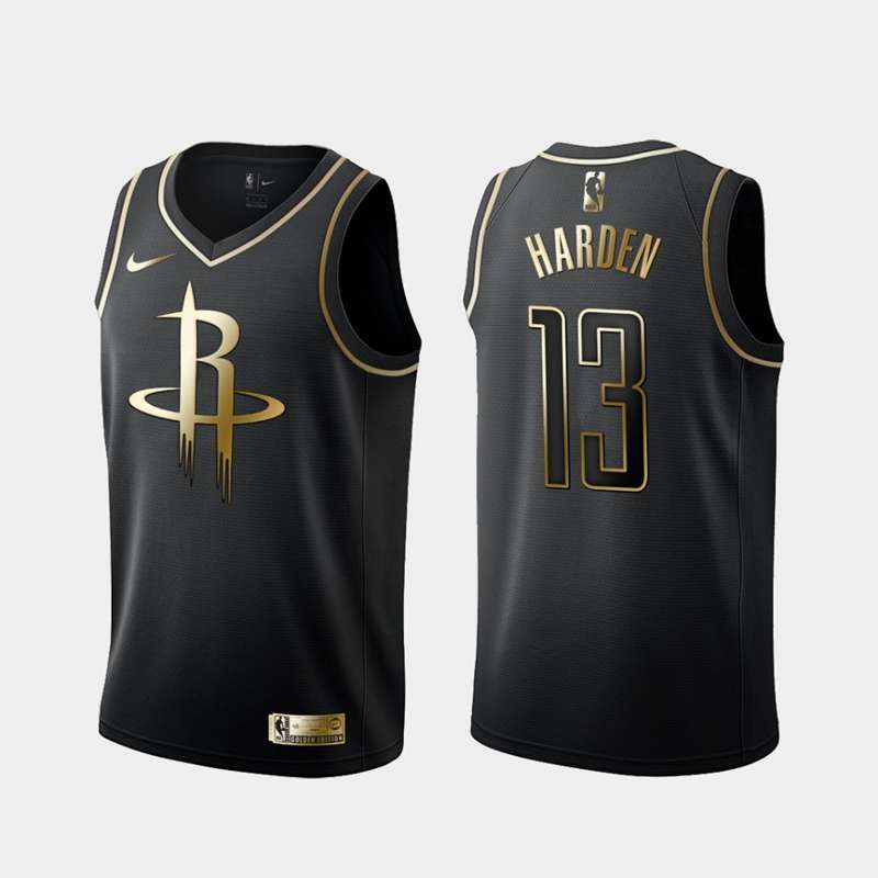 Houston Rockets 2020 Black Gold #13 HARDEN Basketball Jersey (Stitched)