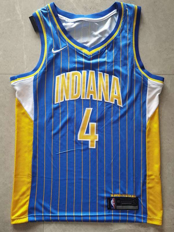 Indiana Pacers 20/21 Blue #4 OLADIPO City Basketball Jersey (Stitched)