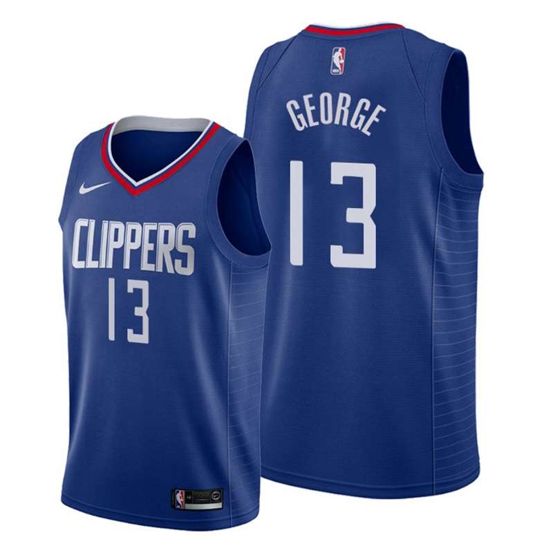 Los Angeles Clippers Blue #13 GEORGE Basketball Jersey (Stitched)