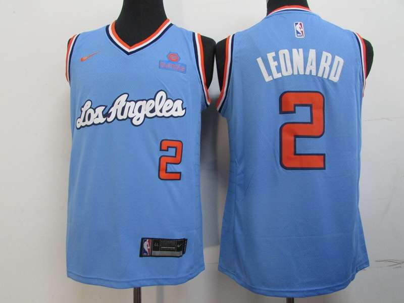 Los Angeles Clippers Blue #2 LEONARD Basketball Jersey 02 (Stitched)